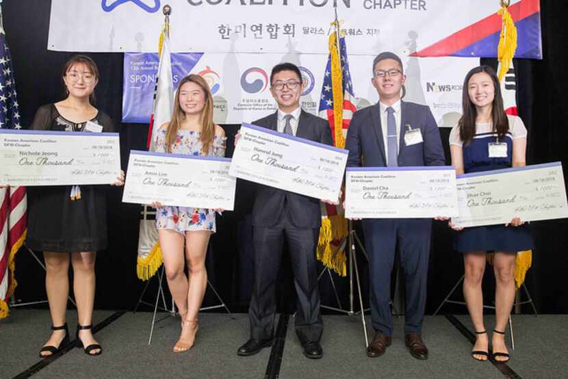Five students received scholarships at the 13th annual Korean American Coalition banquet...
