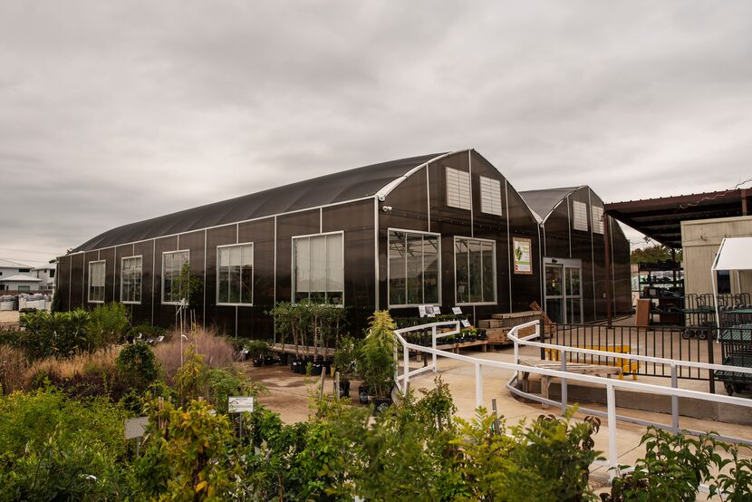 The new greenhouses at the North Haven Gardens in Dallas are among the new buildings on the...