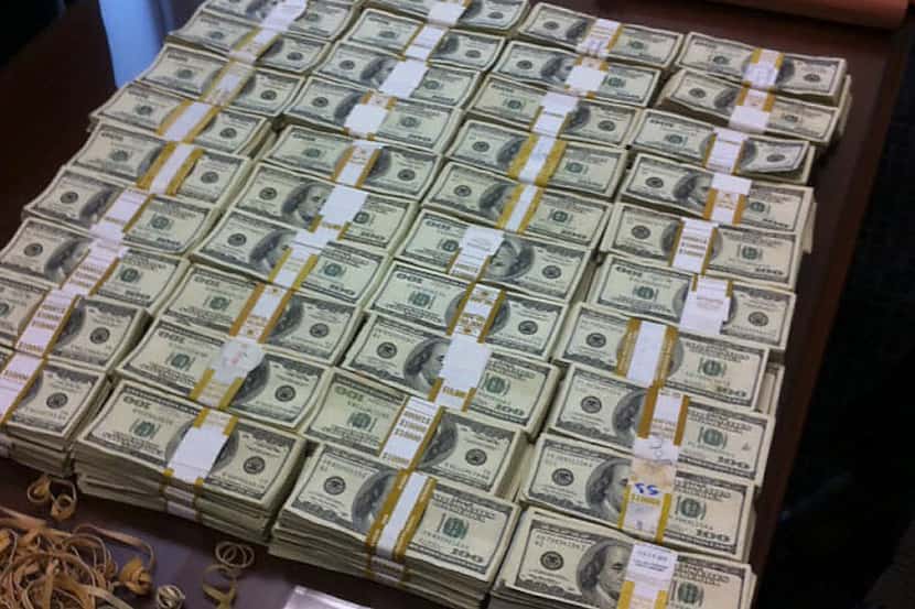 An accused bookie brought $1.2 million in cash to court to pay a forfeiture judgment in 2012...