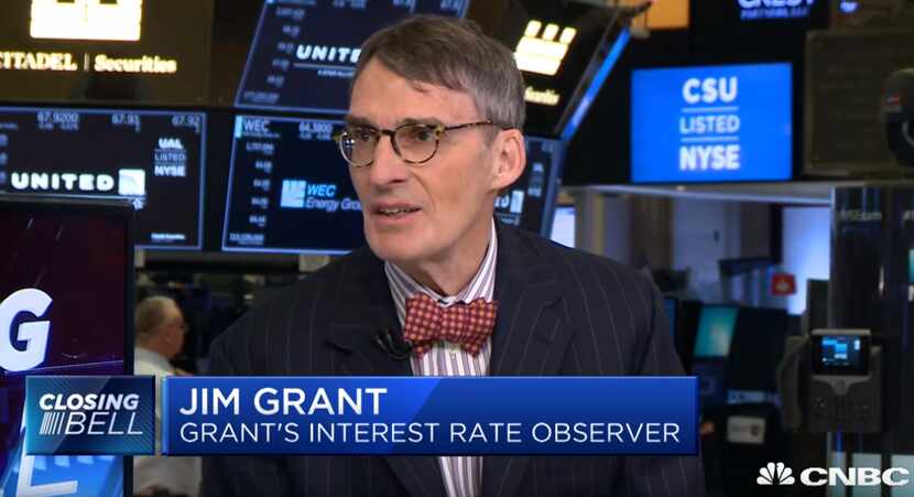 Jim Grant of Grant's Interest Rate Observer, a frequent guest of business news networks,...