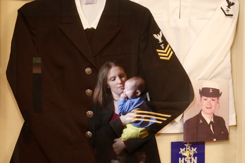  Army veteran Dawn Leobold and her three-month-old daughter, Riley Margaret Leobold, are...