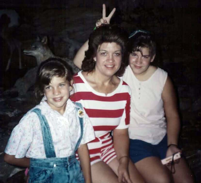 Sandy Harper Dial and her daughters, Breana (left) and Miranda, looked happy in a family...
