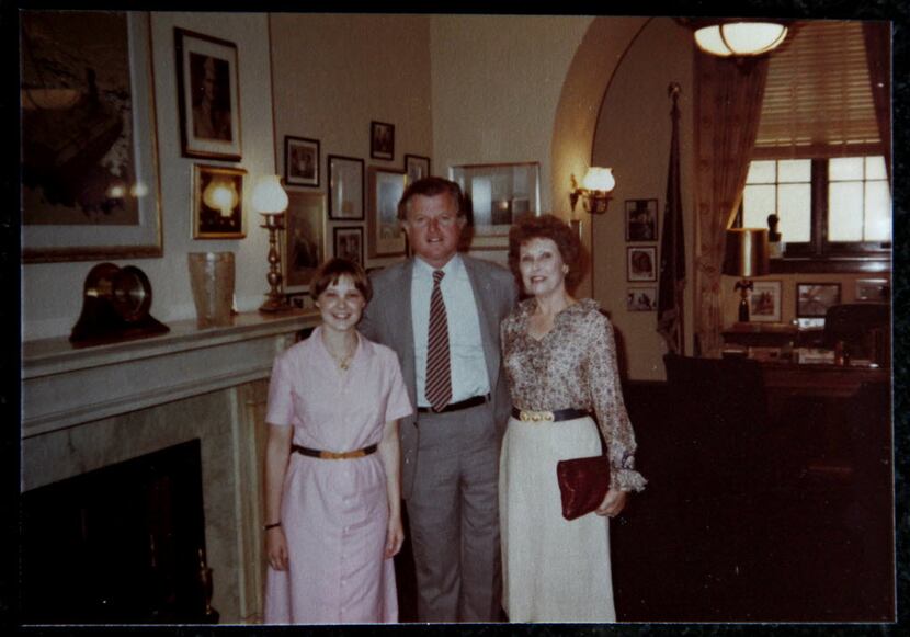 Nancy Cheney (right) was photographed with her daughter, Allison Cheney, and Sen. Ted...