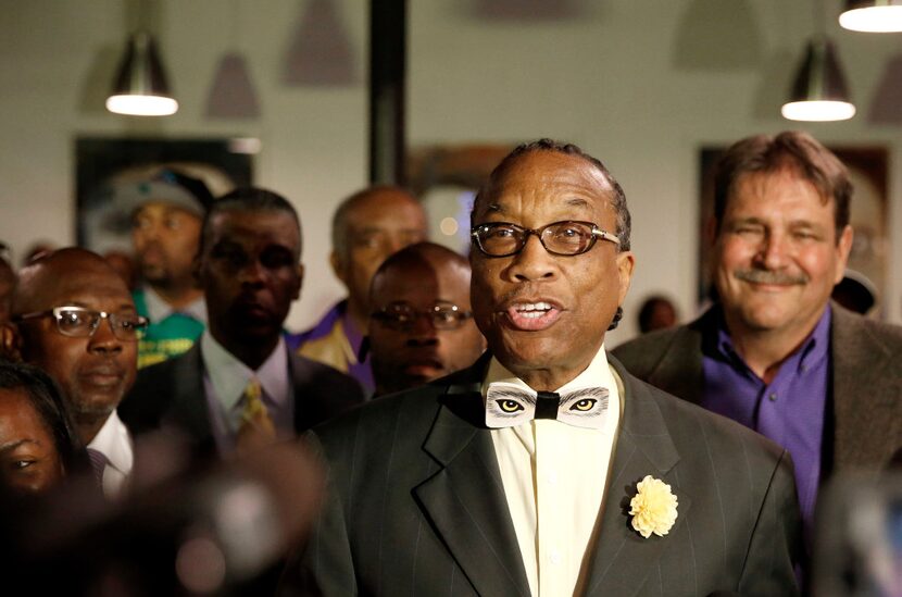 In this 2016 file photo, John Wiley Price addresses the crowd during his election night...