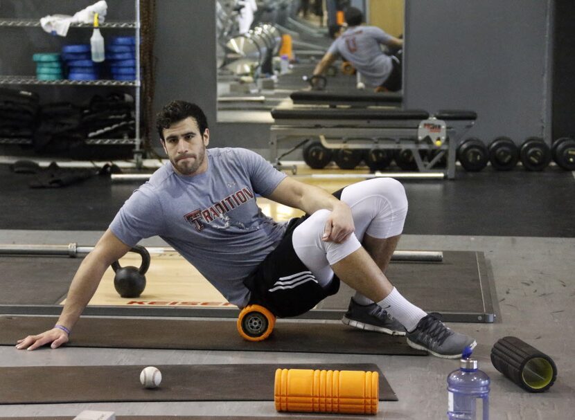 Texas Tech tight end Jace Amaro works out with other NFL draft prospects workout at Frisco...