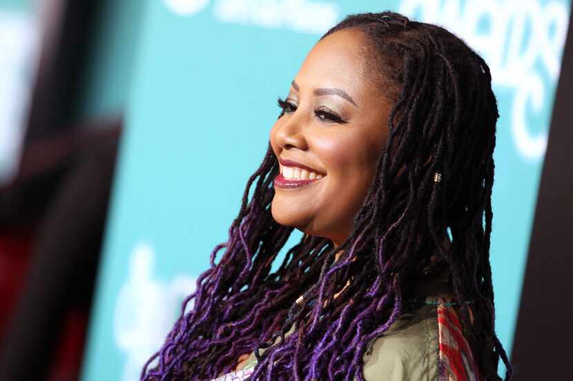 Lalah Hathaway is shown at the red carpet for the 2017 Soul Train Awards, presented by BET,...