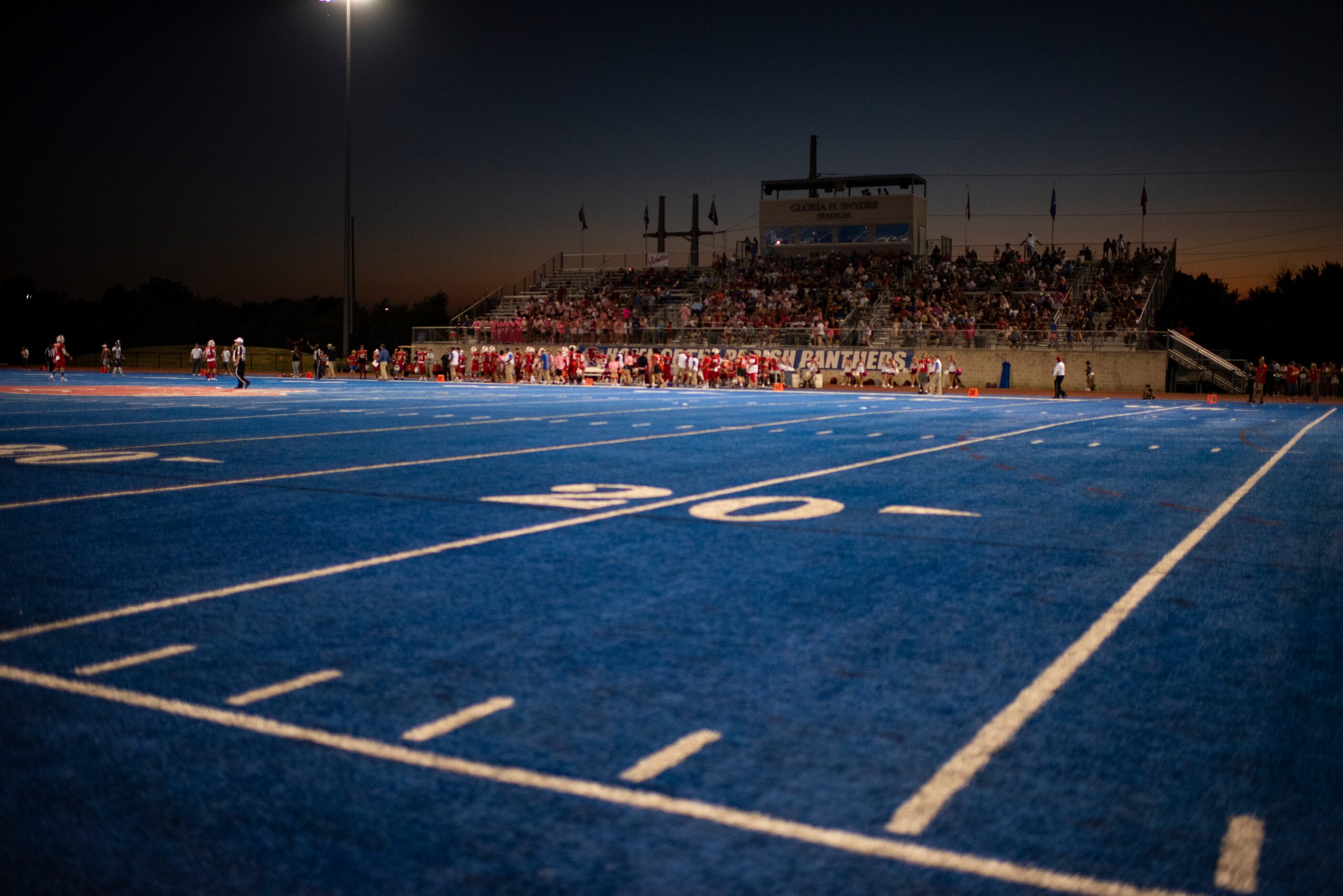 The sun sets during Parish EpiscopalÕs home game against Argyle Liberty Christian at Gloria...