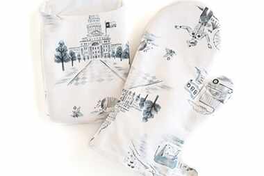 Texas Modern Toile Mitt and Potholder Set by Surface Love for Minted, $26