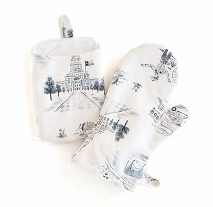 Texas Modern Toile Mitt and Potholder Set by Surface Love for Minted, $26