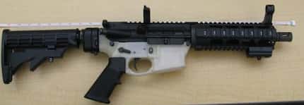 A photo of the partially 3-D printed gun police said Eric McGinnis unlawfully owned when he...