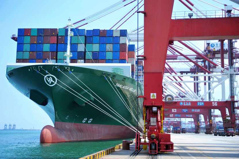 A ship hauls containers in China this month after the U.S. hiked tariffs against the Asian...