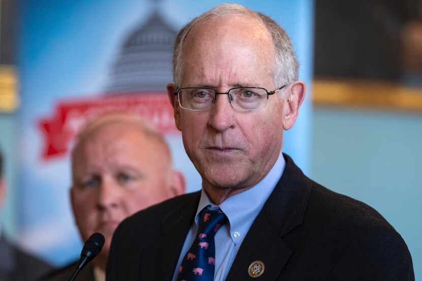 House Agriculture Committee Chairman Mike Conaway, R-Texas, joined at left by Vice Chairman...