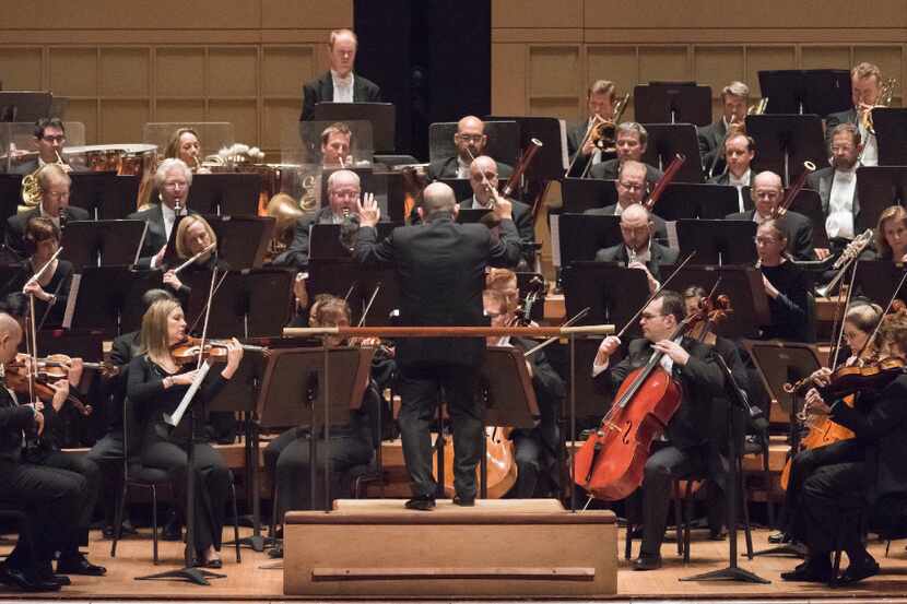Conductor Jaap Van Zweden leads the Dallas Symphony Orchestra 
