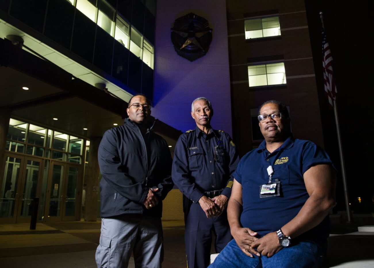 Senior Corporal Rudolf Jackson (left), police officer Craig McPhail (center) and climate...