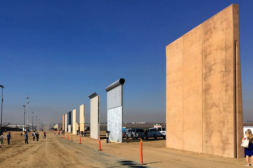 In October, visitors checked out prototypes of border walls in San Diego, Calif. The Trump...