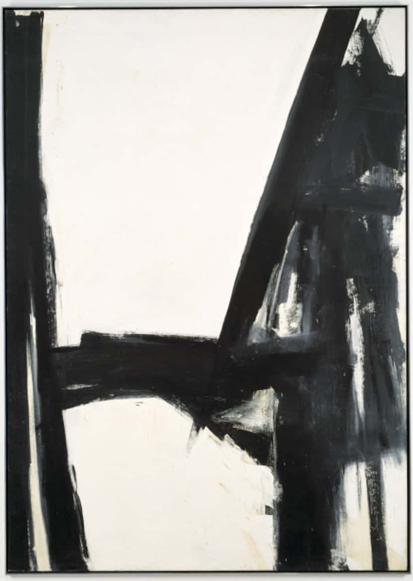 Slate Cross Franz Kline, American, 1910 - 1962 1961 Oil on canvas Overall: 111 1/4 x 79 1/4...