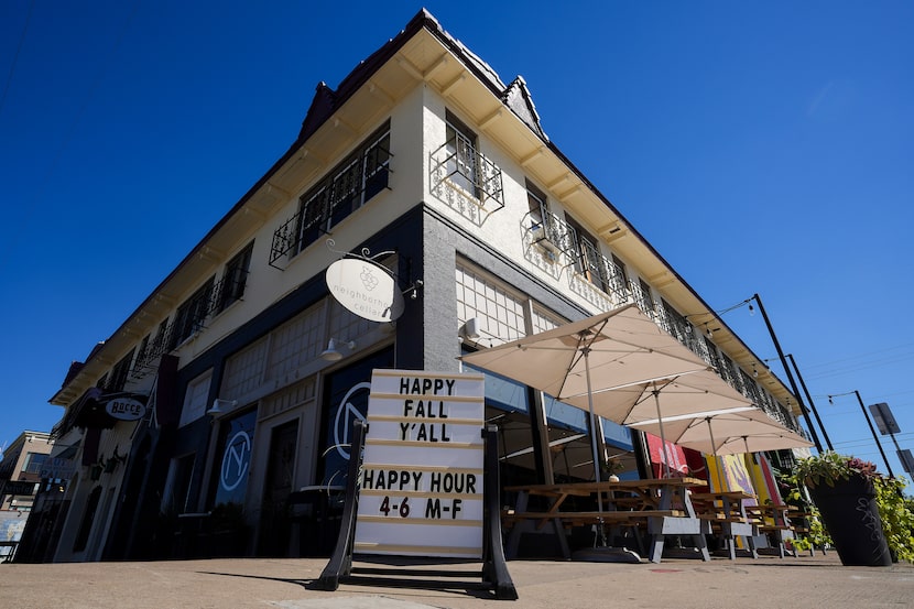 Exterior view of Neighborhood Cellar, a wine bar in Bishop Arts, on Thursday, Sept. 23,...