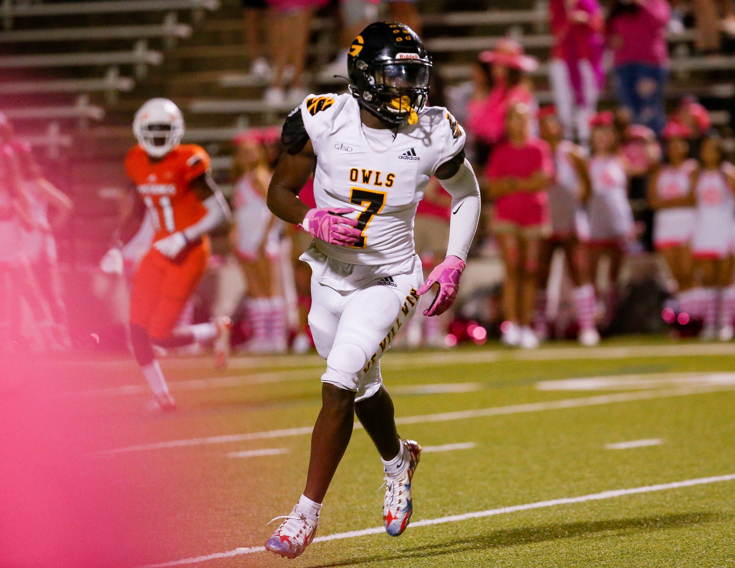 Garland’s DB Chace Biddle (7) during the second half of a District 9-6A Garland against...