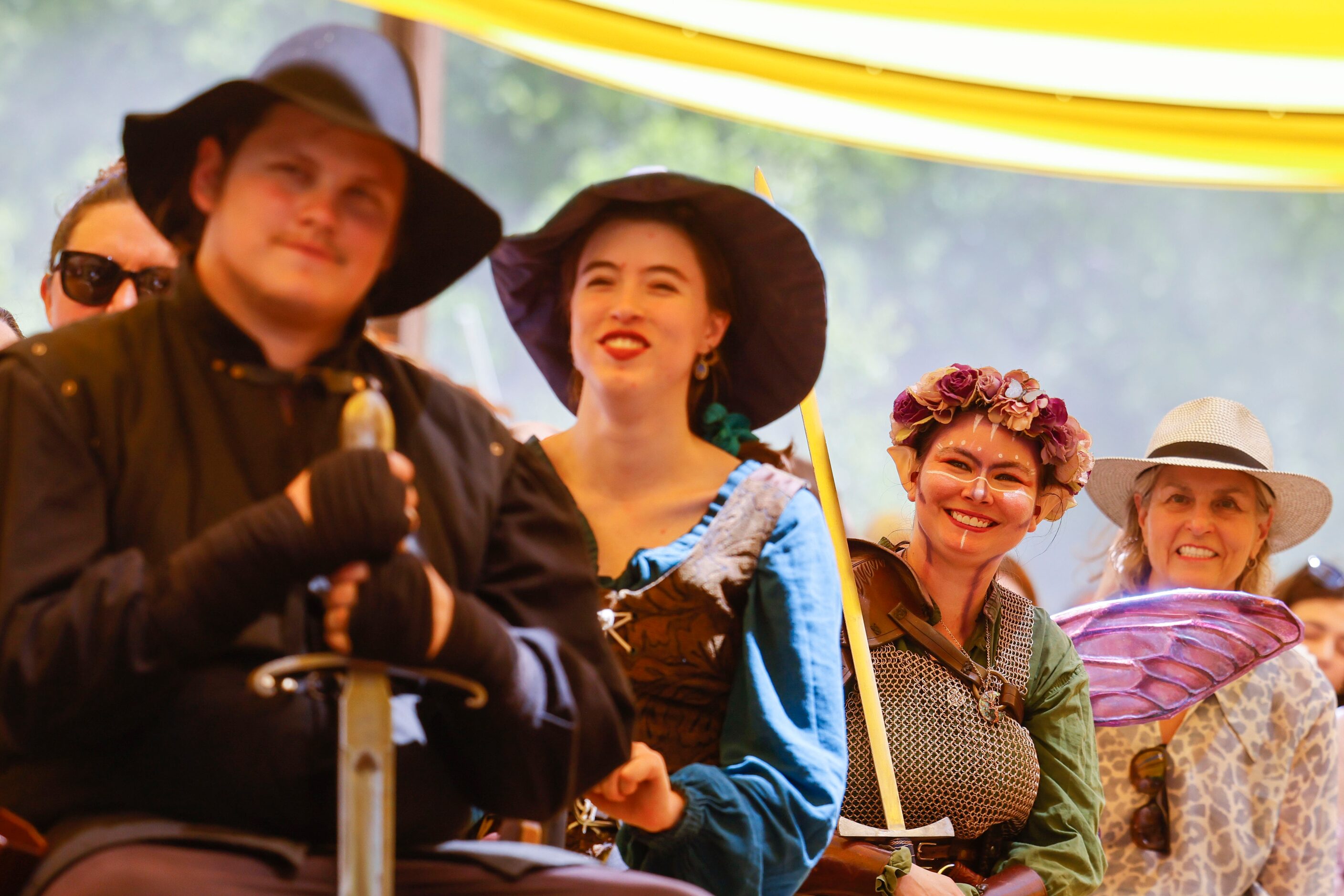 Cast members and crowd enjoy the Royal Wedding of King Henry VIII and Queen Catherine Parr...