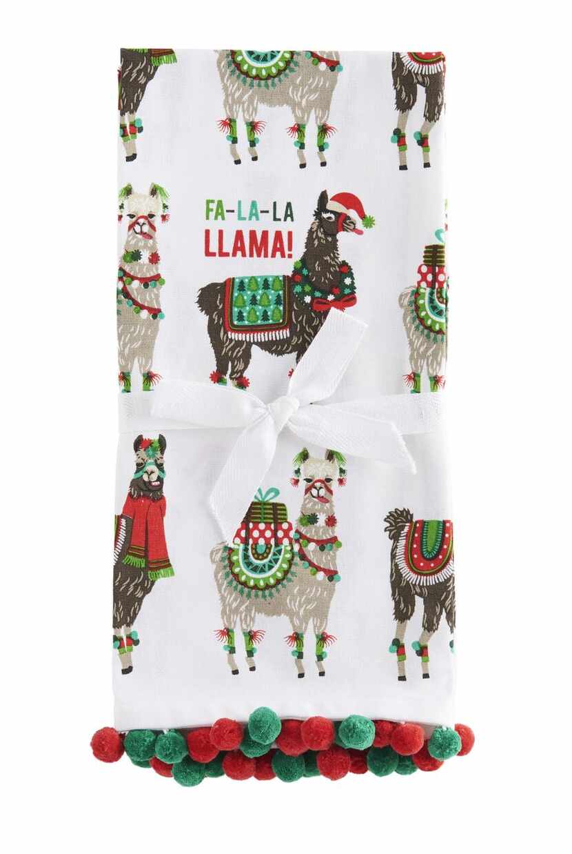 Holiday Llama Tea Towel, set of two. $19.95. Paper Source, NorthPark Center, or 1900 Preston...