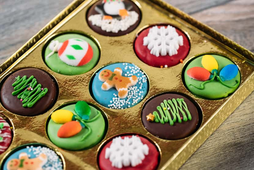 Eatzi's offers Christmas Oreos cookies.