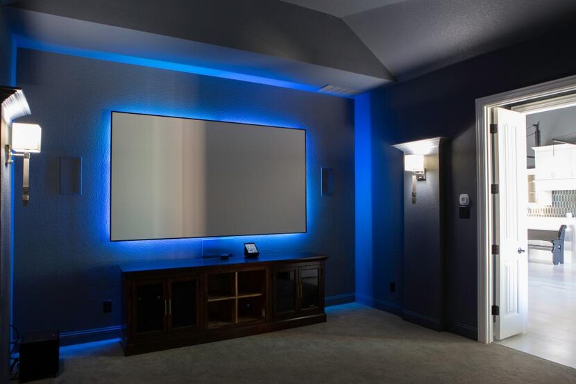 HGTV's 2019 Smart Home in Roanoke, Texas, has a media room.