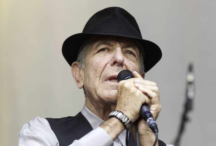 Canadian Leonard Cohen performs during a concert on Sint-Pietersplein in Ghent, on August...