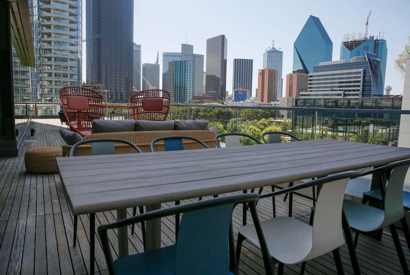 CBRE is taking over coworking firm Hana's former space which has a view of downtown Dallas.