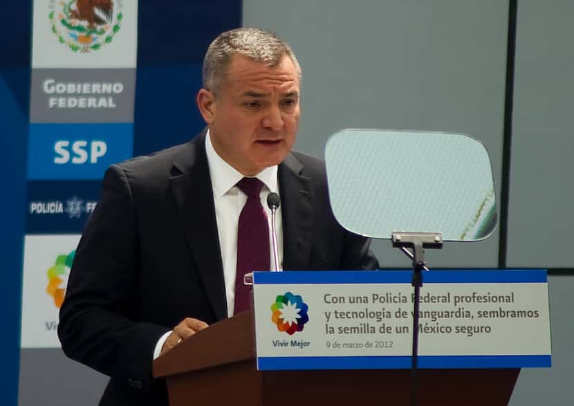 On March 9, 2012, former Mexican Secretary of Public Safety Genaro Garcia Luna spoke during...