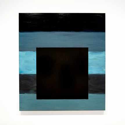 Sean Scully's 2021 painting "Untitled (Black Square)" evokes the despair, uncertainty and...