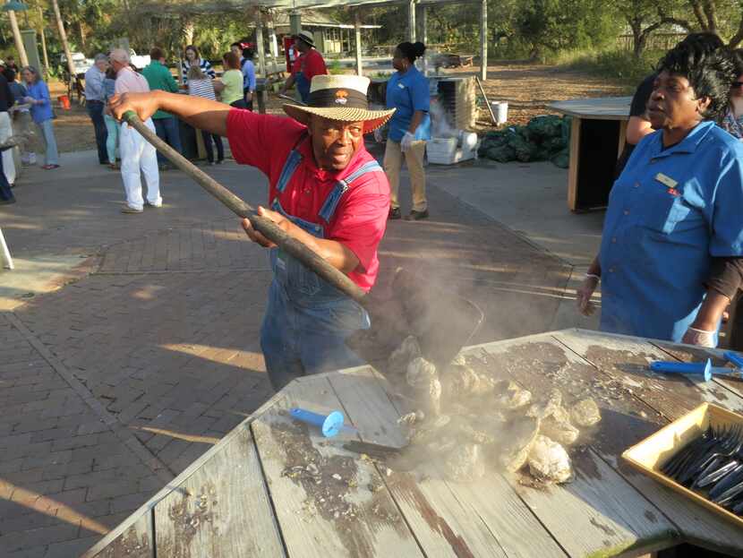 M.C. Heyward has been roasting oysters at the Mingo Point Oyster Roast and Barbecue on...