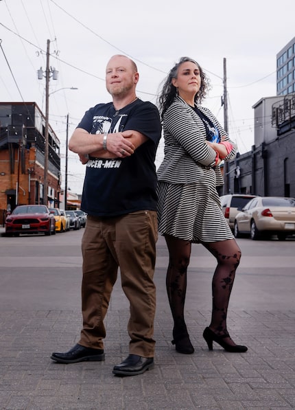 Leaders behind the Deep Ellum Community Arts Fair, Hondo Meredith (left) and Breonny Lee...