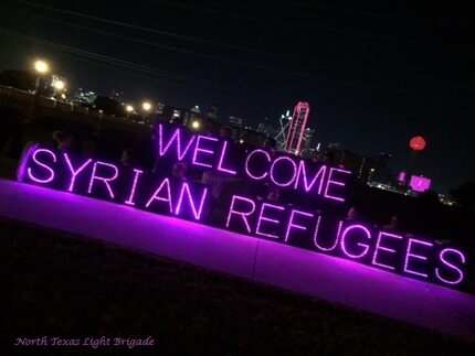 The NTLB gathered at the Trinity Overlook Park in front of the Dallas Skyline to display a...