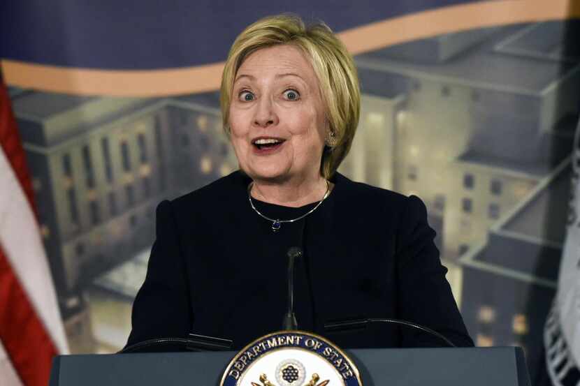 Hillary Clinton en un evento inaugurando un sala en la sede del Departamento de Estado en...