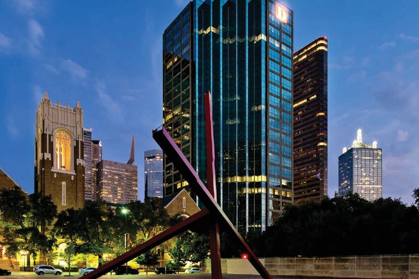 St. Paul Place tower on Ross Avenue overlooks the Dallas Arts District.