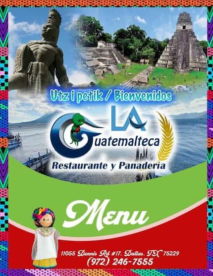 El menú del restaurante La Guatemalteca Emy está disponible en español, inglés y k'iche'.