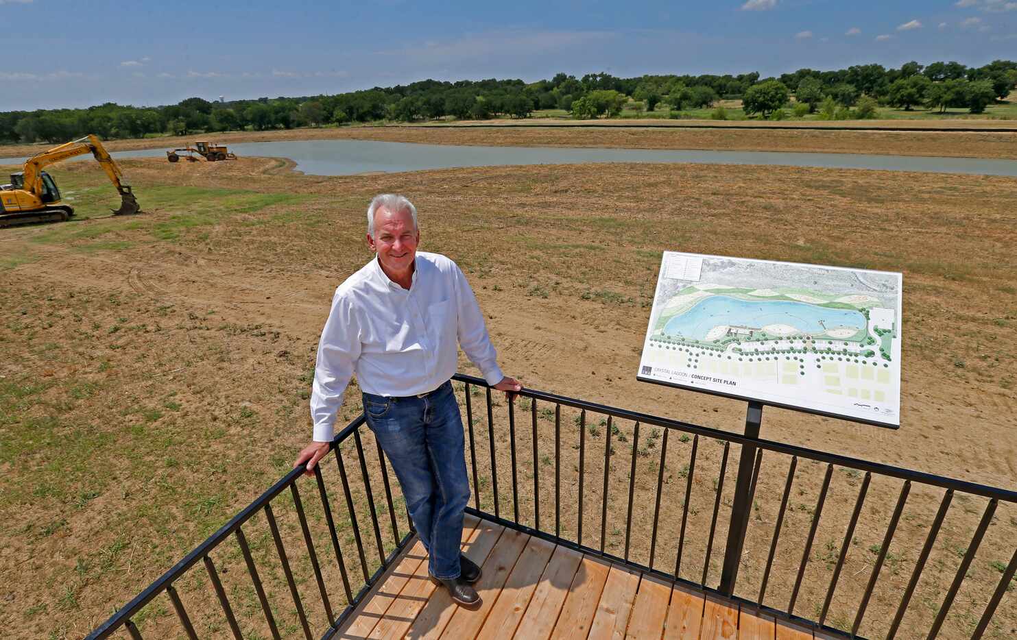 Developer Craig Martin poses for a photograph at a construction site of the new 5-acre...