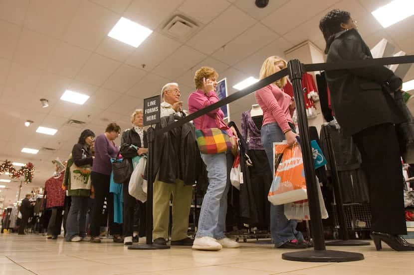 J.C. Penney shoppers at Patrick Henry Mall in Newport News, Va., make returns and exchanges...