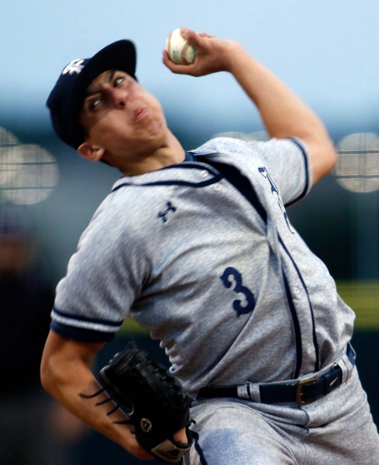 Northwest Eaton pitcher Jarod Seals (3) delivers a pitch to a Richland batter during the 3rd...