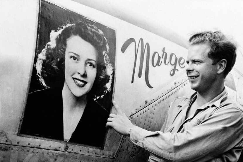 Captain Richard J. Bong nicknamed his Lighting P-38 fighter plane Marg after his girlfriend,...
