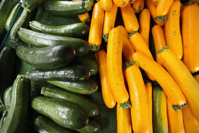 Green and yellow zucchini