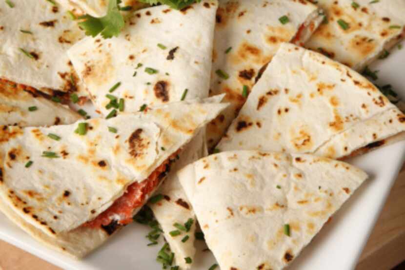 Salmon Quesadillas can be prepped early in the day and browned in a skillet just before...