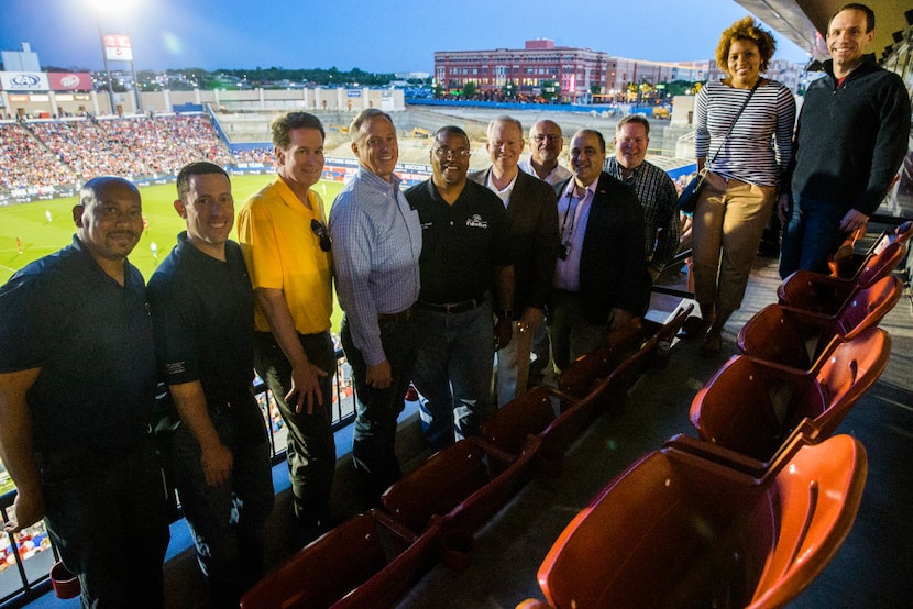 Frisco Mayor Maher Maso (fourth from right) took a photo with members of the U.S. Conference...