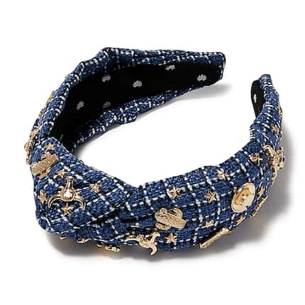 Ornaments in Southwestern shapes adorn a headband made exclusively for Lele Sadoughi's...