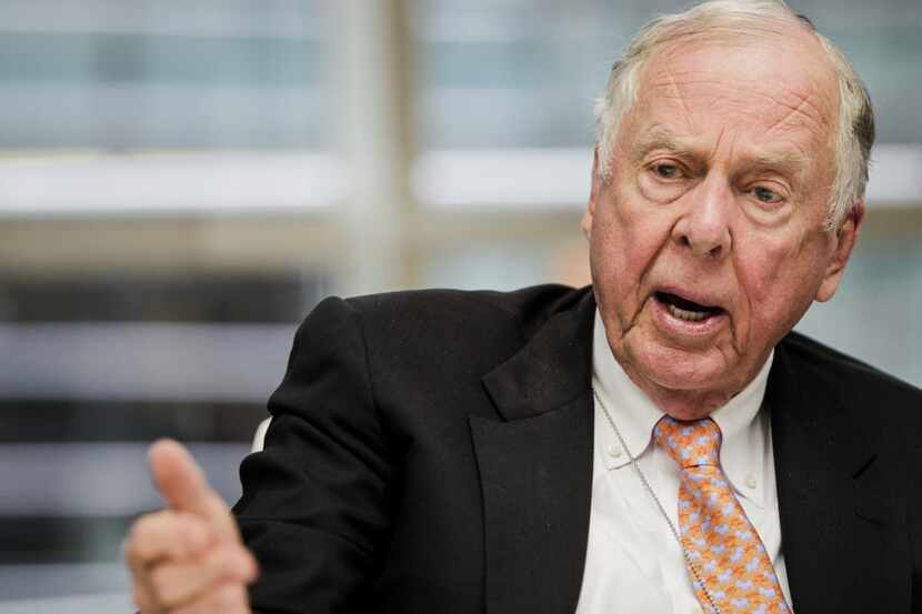 T. Boone Pickens, chief executive officer of BP Capital Management LP, speaks during an...