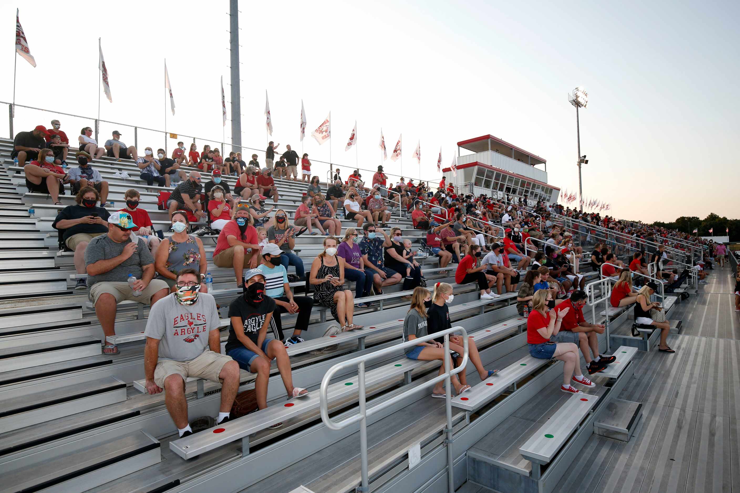 A sold out, reduced capacity crowd watched Argyle play Decatur during a high school football...