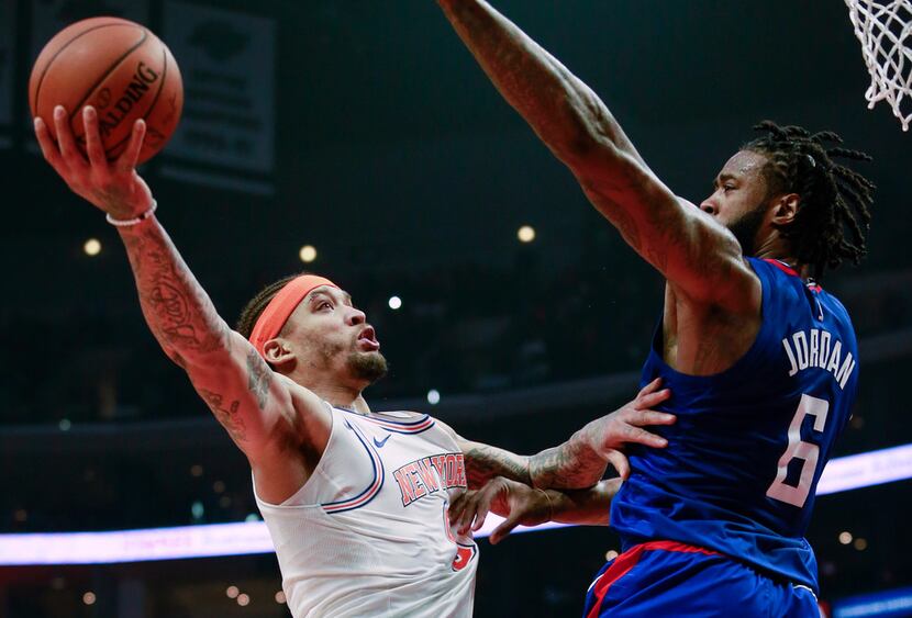 FILE - In this Friday, March 2, 2018, file photo, New York Knicks forward Michael Beasley,...