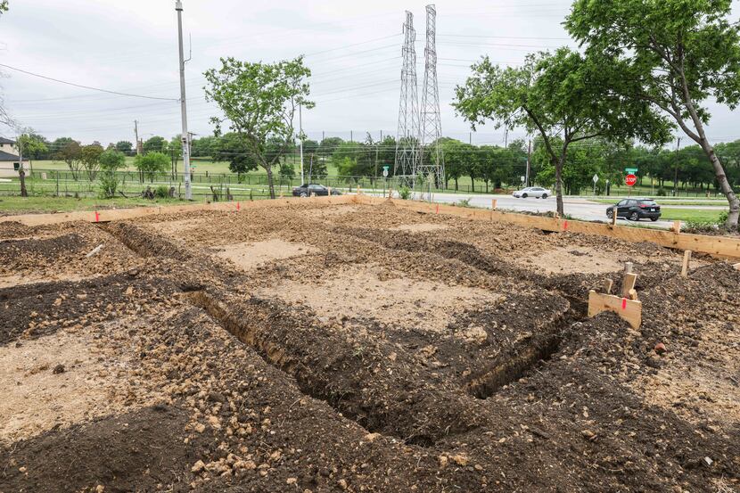 Empty lot with dirt from a groundbreaking on E. Elmore Avenue in Dallas on Thursday, April...