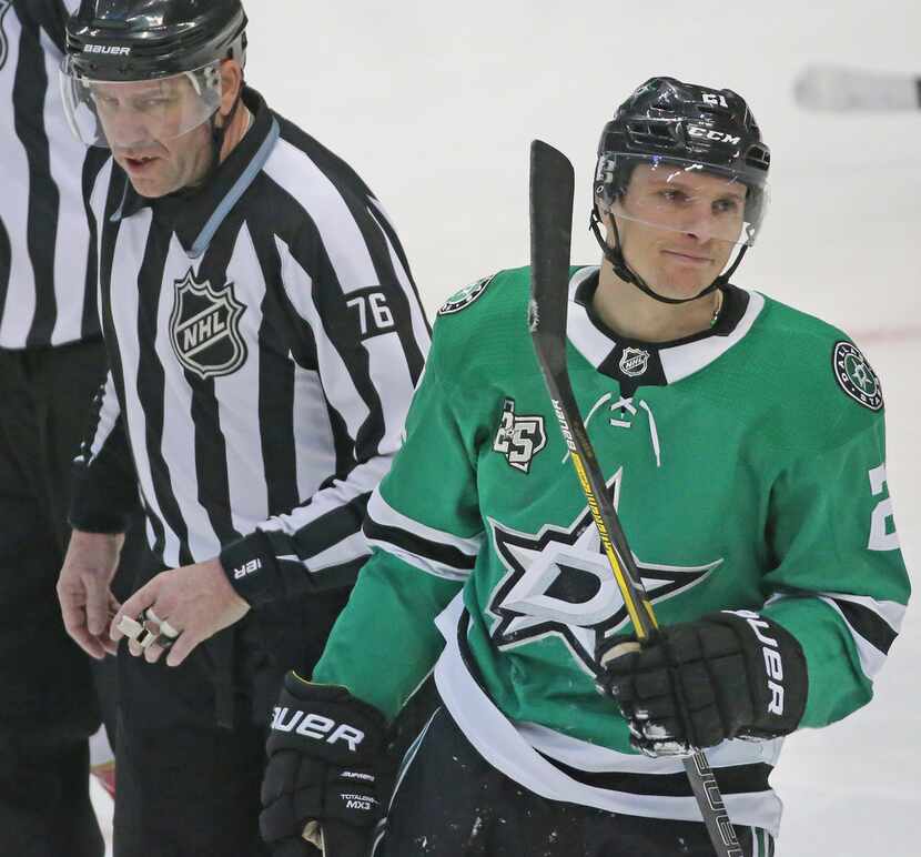 Dallas Stars left wing Antoine Roussel (21) is pictured during the Florida Panthers vs. the...