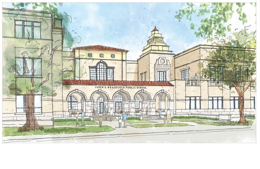 A rendering of John S. Bradfield Elementary's new design. 